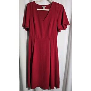 H&M | Dresses | Hm Red And White Striped Shirt Midi Dress | Poshmark